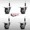 Service Caster 3'' SS Maroon Poly Swivel 3/4'' Expanding Stem Caster Set Total Lock Brake, 4PK SCC-SSEXTTL20S314-PPUB-MRN-34-4 - alternate 4